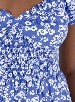 Princess Polly Daniela Mini Dress  Blue Floral Shop