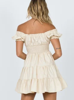Princess Polly Daniela Mini Dress Beige Flash Sale
