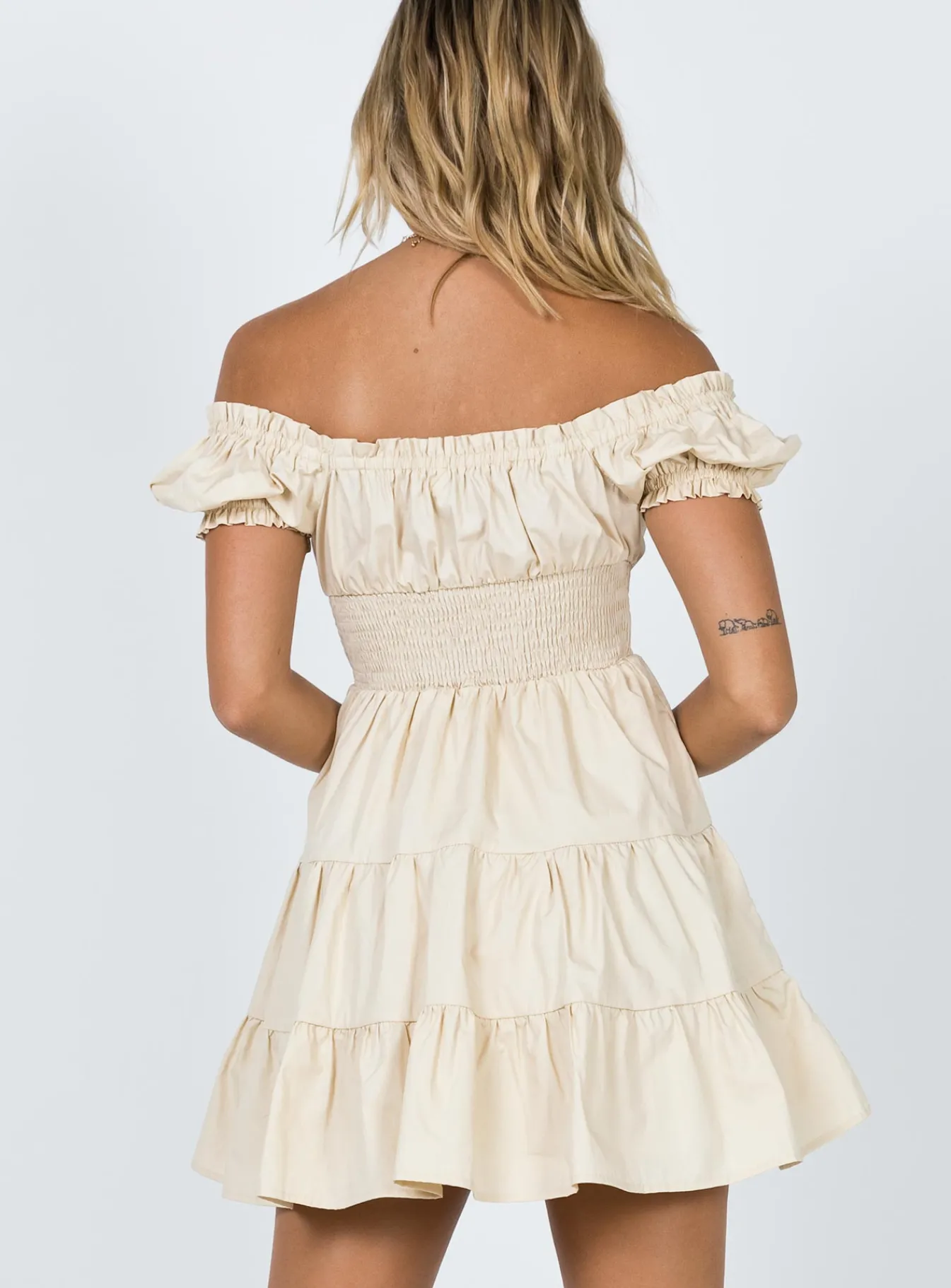 Princess Polly Daniela Mini Dress Beige Flash Sale