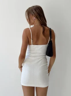 Princess Polly Danner Mini Dress  White Clearance