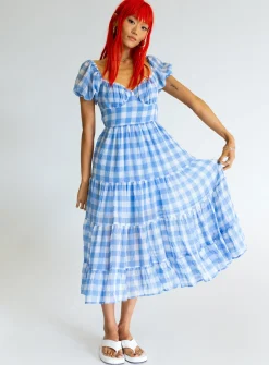 Princess Polly Danny Midi Dress  Blue Flash Sale