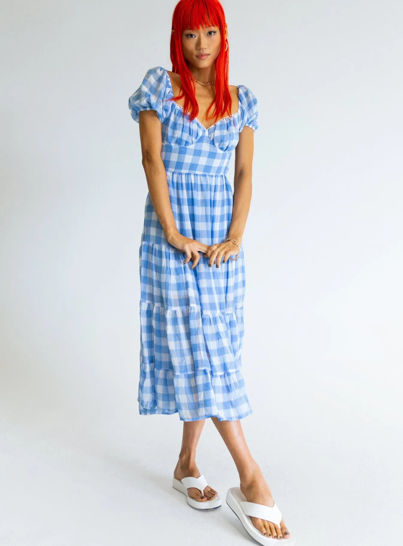 Princess Polly Danny Midi Dress Blue Flash Sale