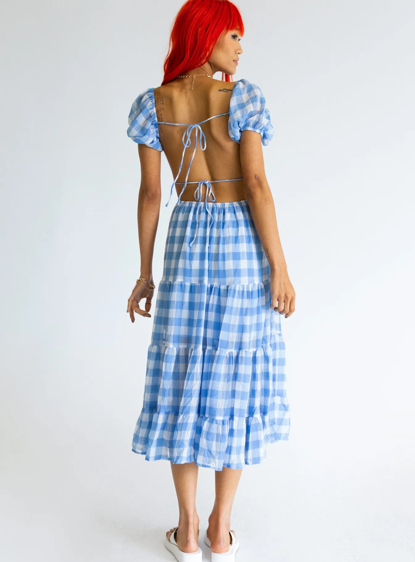 Princess Polly Danny Midi Dress Blue Flash Sale