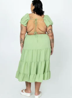 Princess Polly Danny Midi Dresscurve   Green Store