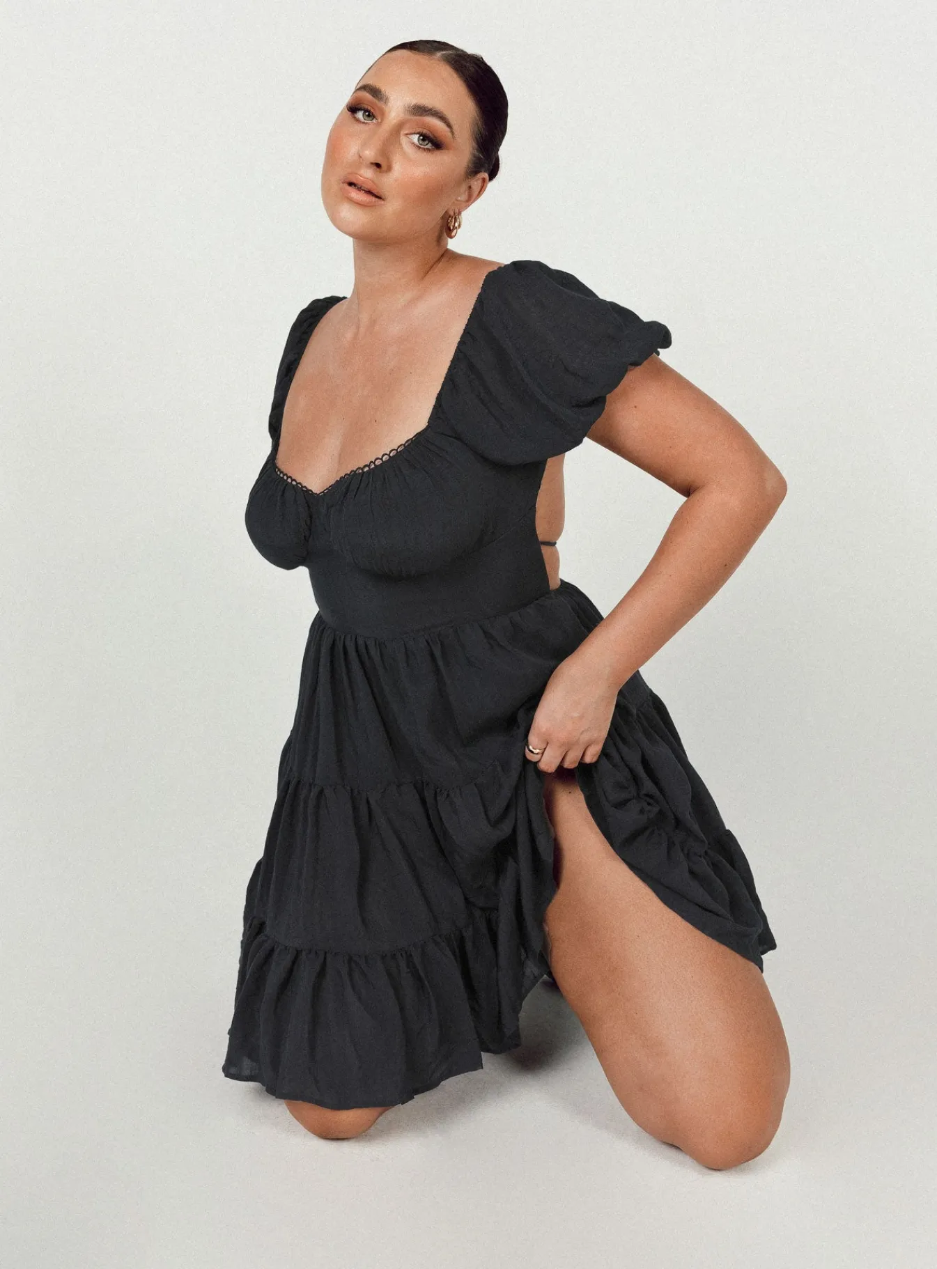 Princess Polly Danny Mini Dress Black Clearance