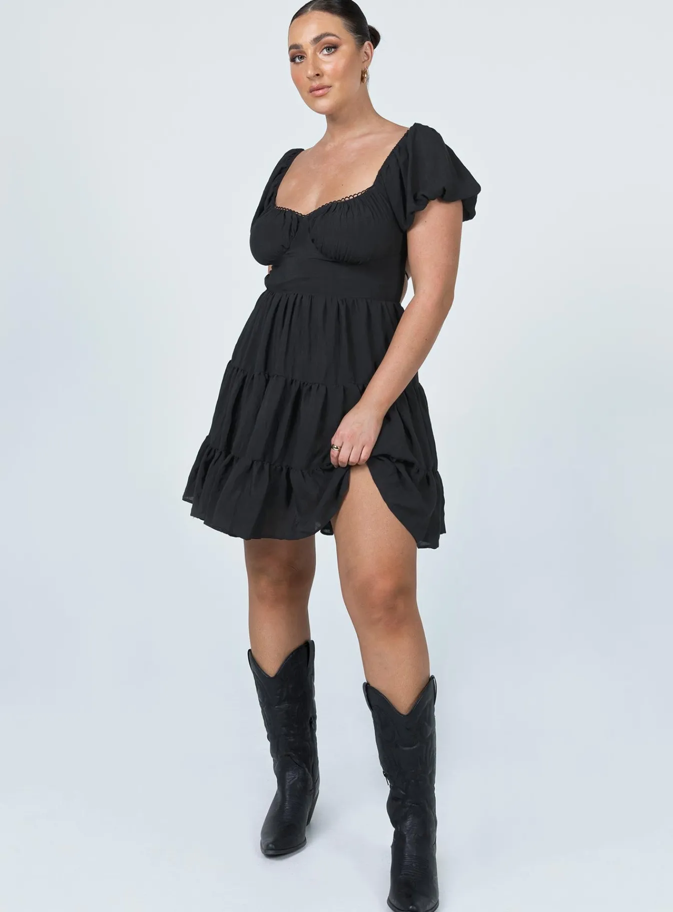 Princess Polly Danny Mini Dress Black Clearance