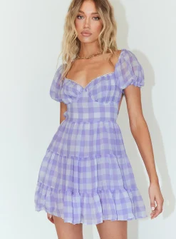 Princess Polly Danny Mini Dress  Lilac Cheap
