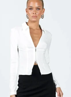 Princess Polly Dansie Top  White Flash Sale