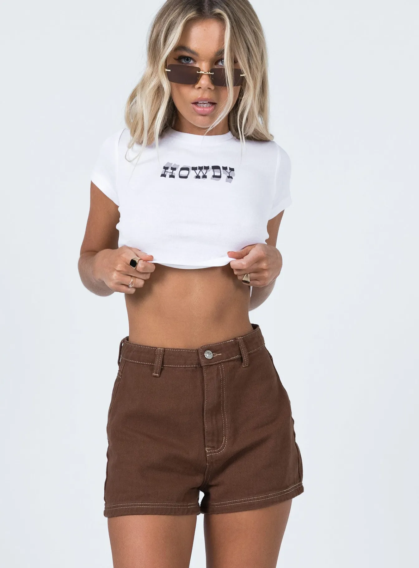 Princess Polly Darby A Line Short Brown Fashion