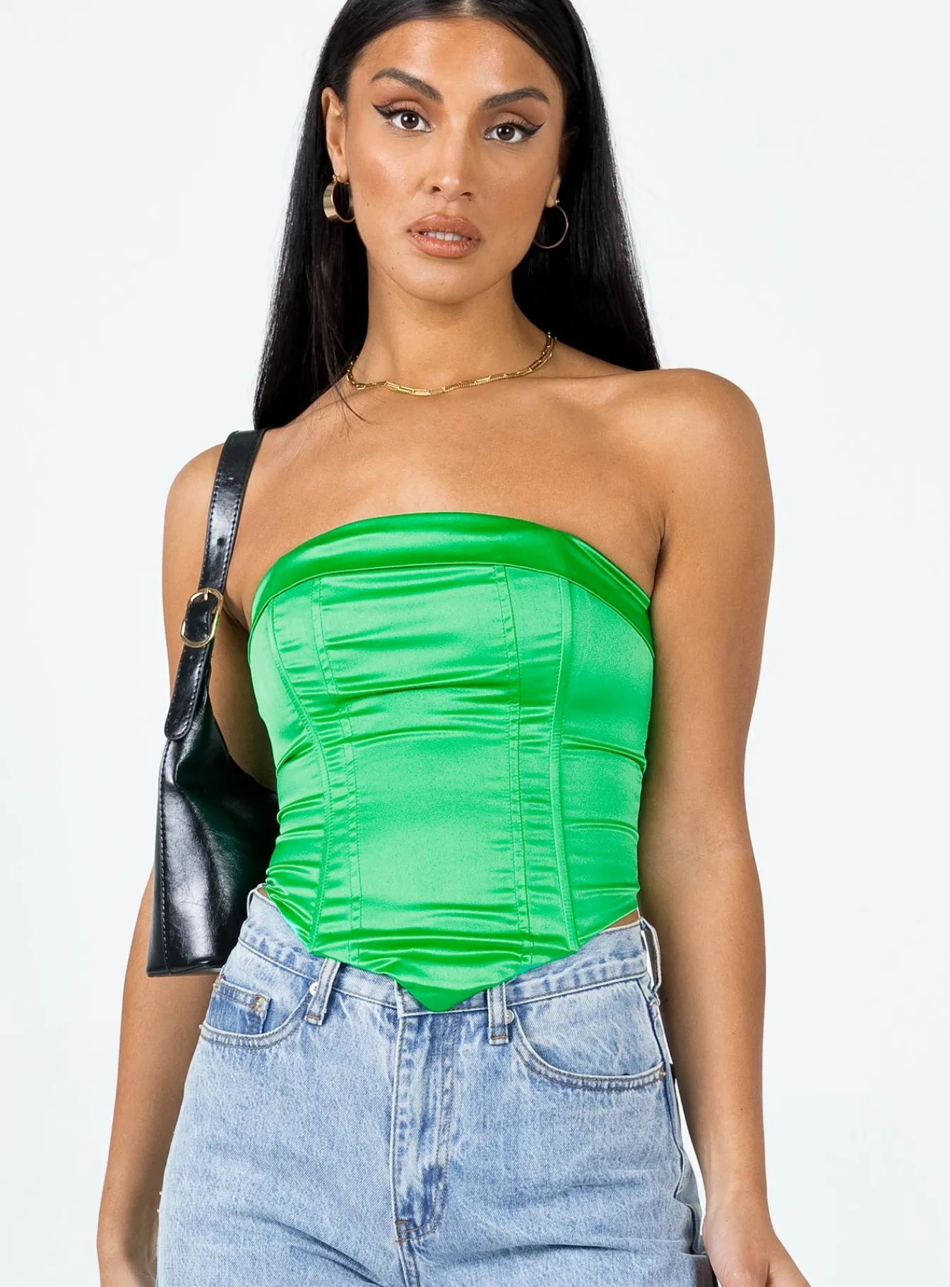 Princess Polly Daris Strapless Top Green Fashion