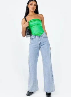 Princess Polly Daris Strapless Top Green Fashion