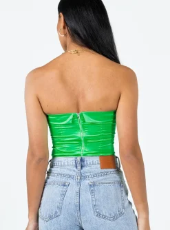 Princess Polly Daris Strapless Top Green Fashion