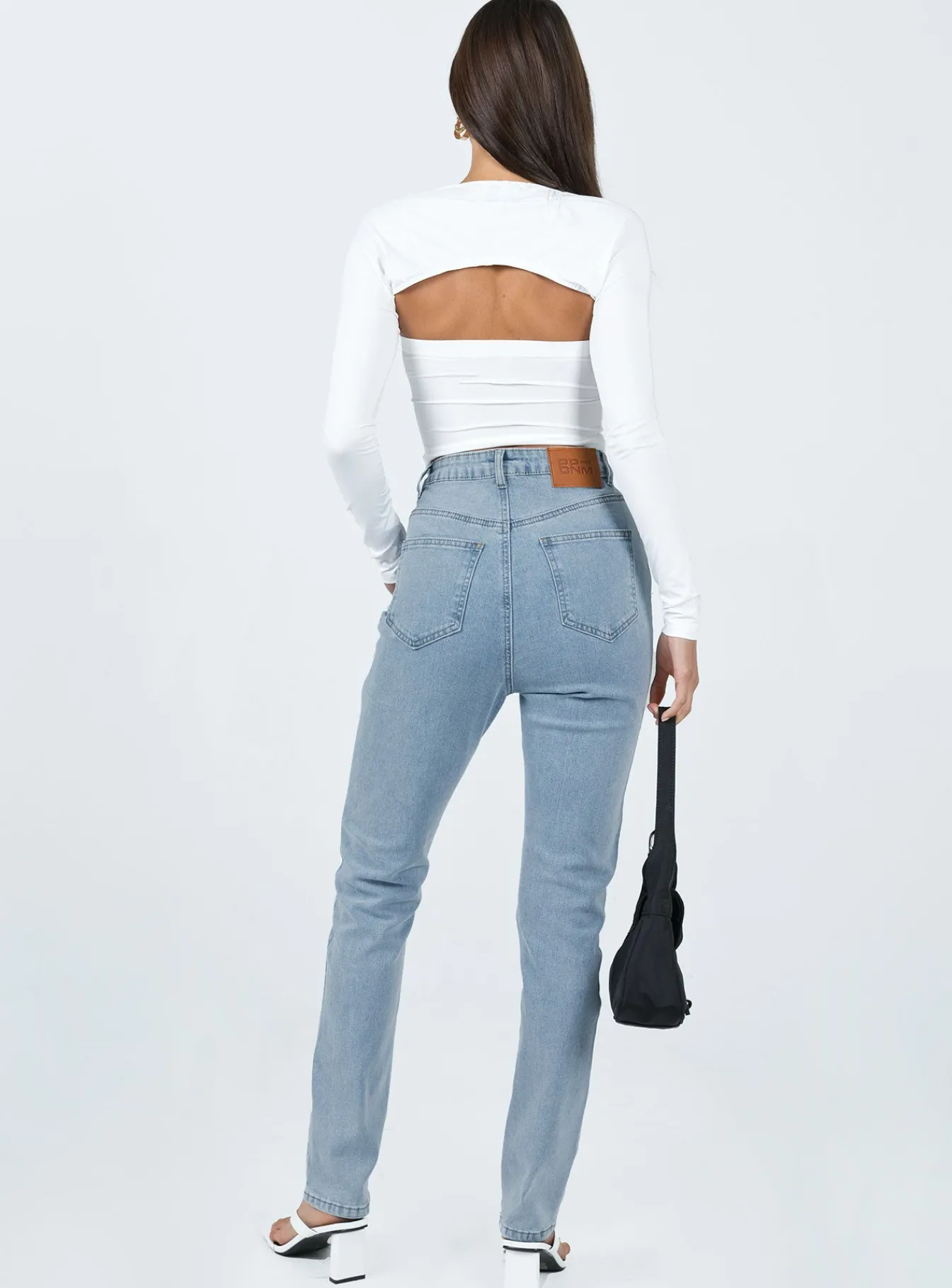Princess Polly Darley Asymmetric Jeans Denim Cheap