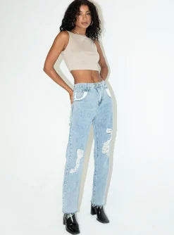 Princess Polly Darlington Crop Top Beige Outlet