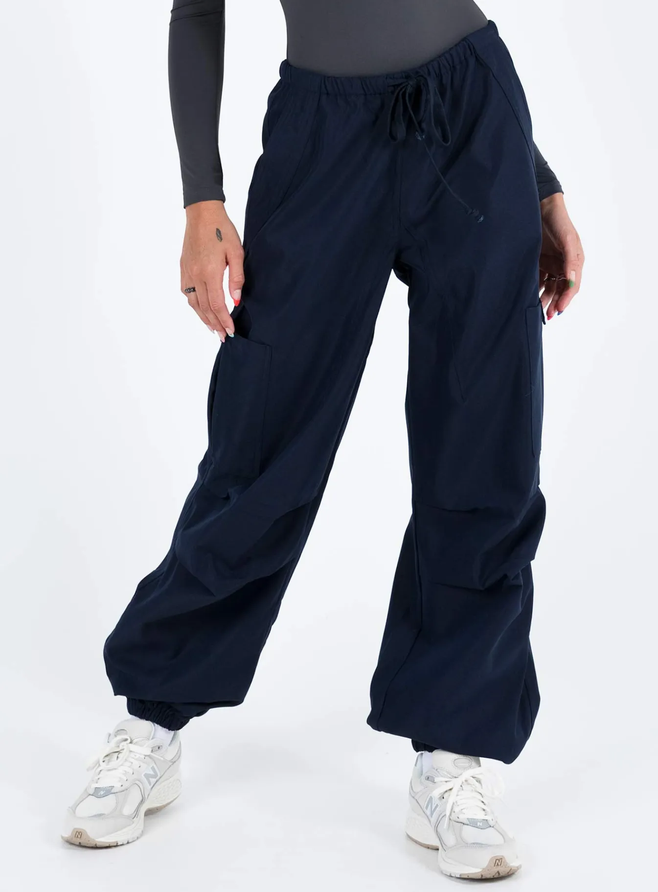 Princess Polly Daughtrey Cargo Pants Navy Clearance