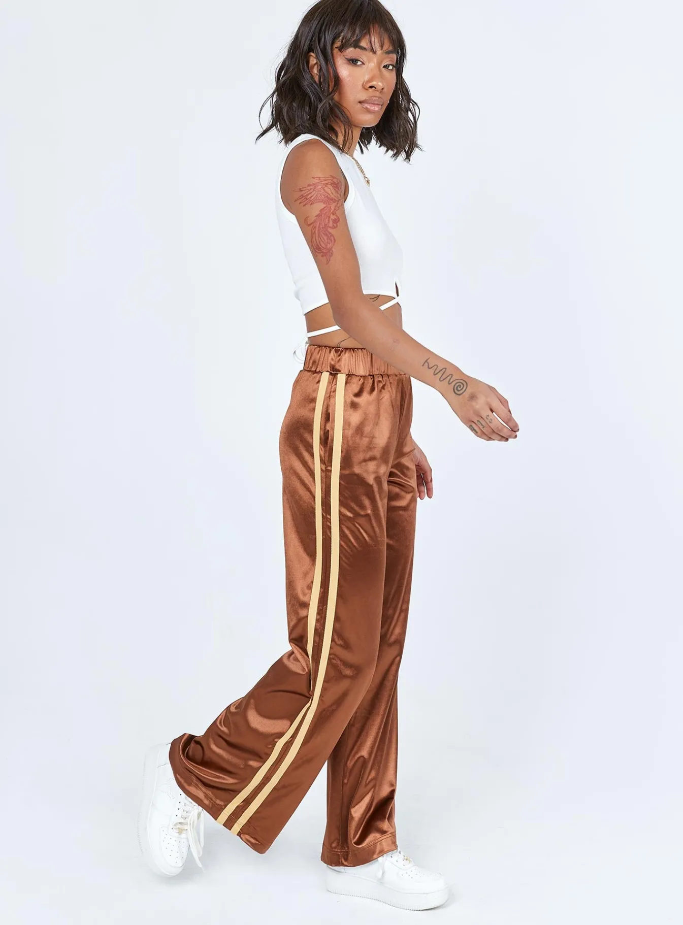 Princess Polly Dave Trackpants Brown Best Sale