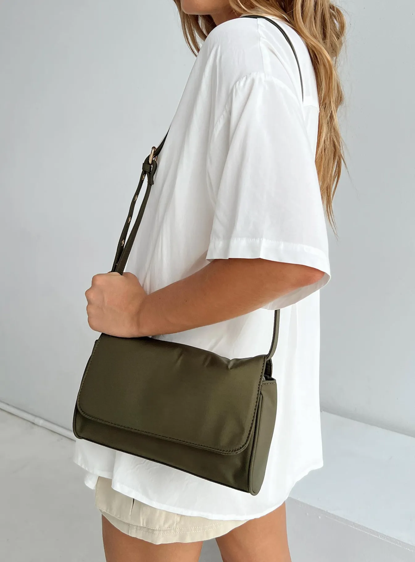 Princess Polly Davie Crossbody Bag Khaki Sale