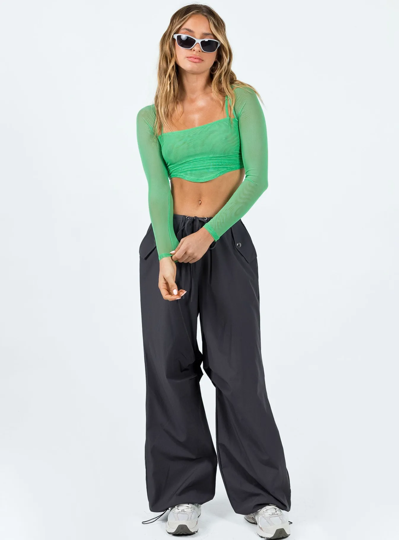 Princess Polly Davo Top Green Discount