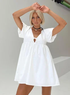 Princess Polly Daxton Mini Dress  White Store