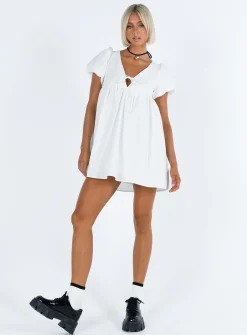 Princess Polly Daxton Mini Dress  White Store