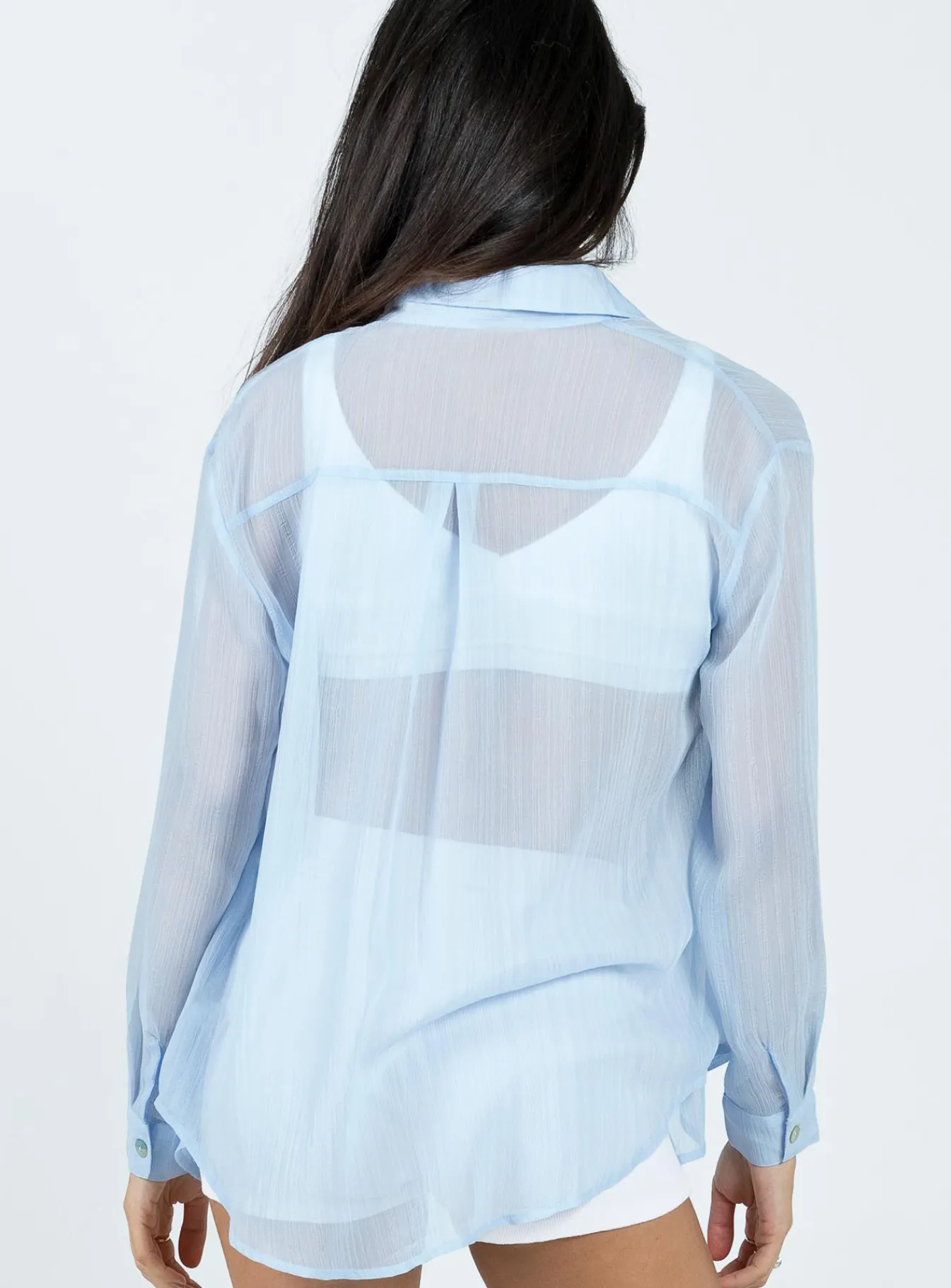 Princess Polly Deacon Shirt Blue Hot