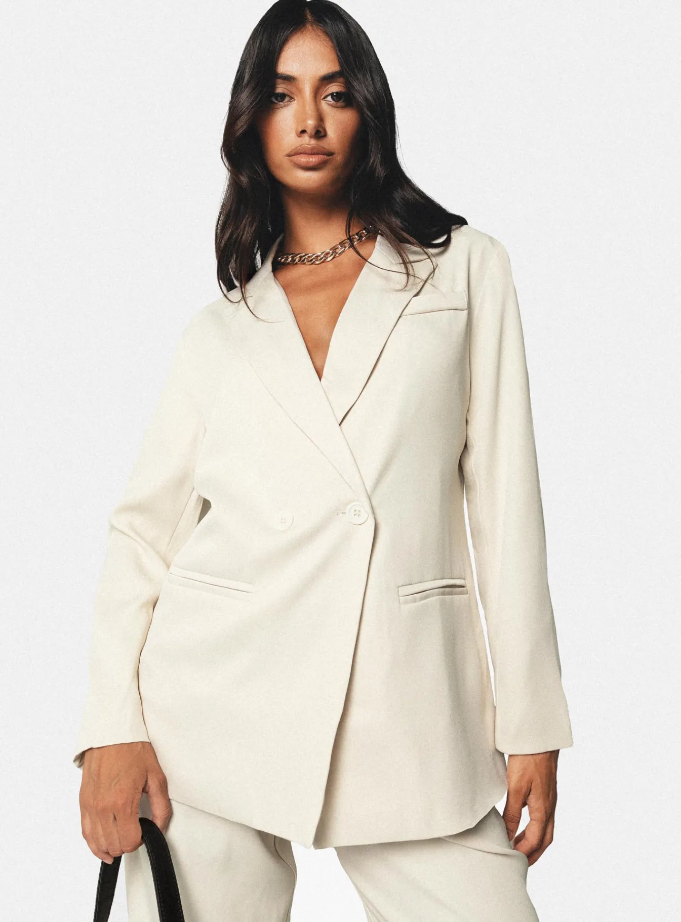 Princess Polly Deagon Blazer Cream Store