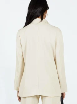 Princess Polly Deagon Blazer Cream Store