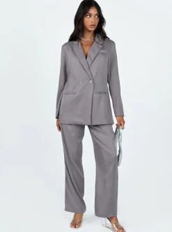 Princess Polly Deagon Blazer Grey New