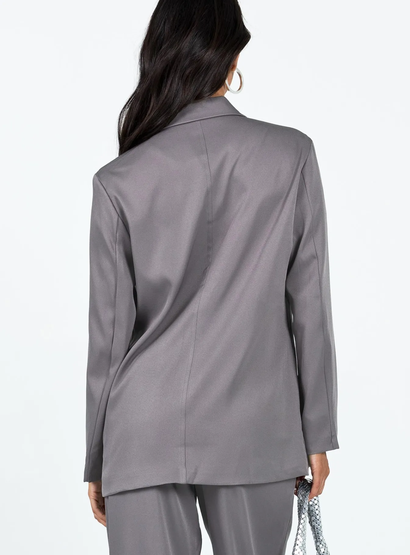 Princess Polly Deagon Blazer Grey New
