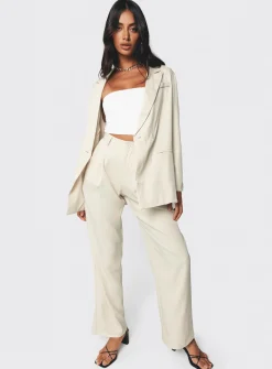 Princess Polly Deagon Pants  Cream Sale