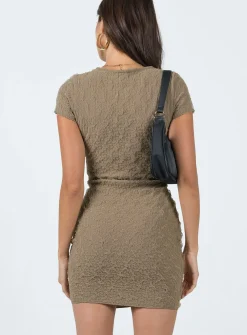 Princess Polly Dealio Mini Dress  Beige Outlet