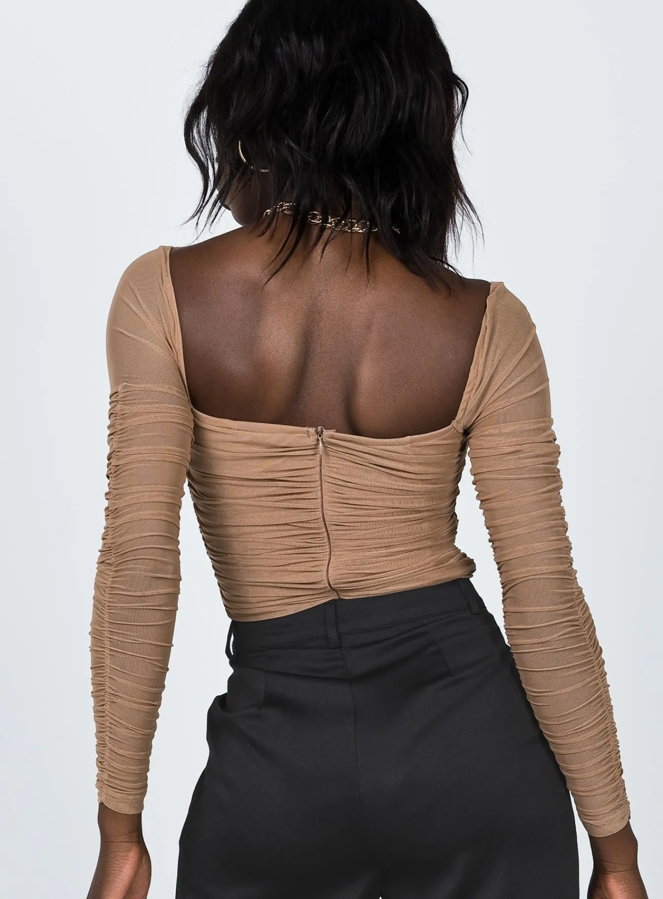 Princess Polly Delany Bodysuit Beige Hot