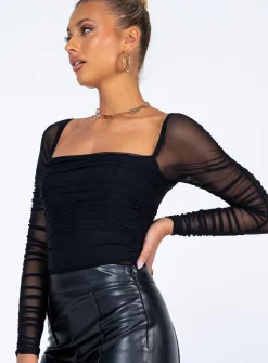 Princess Polly Delany Bodysuit  Black Fashion