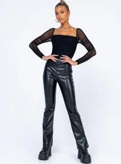 Princess Polly Delany Bodysuit  Black Fashion