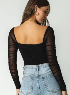 Princess Polly Delany Bodysuit  Black Fashion