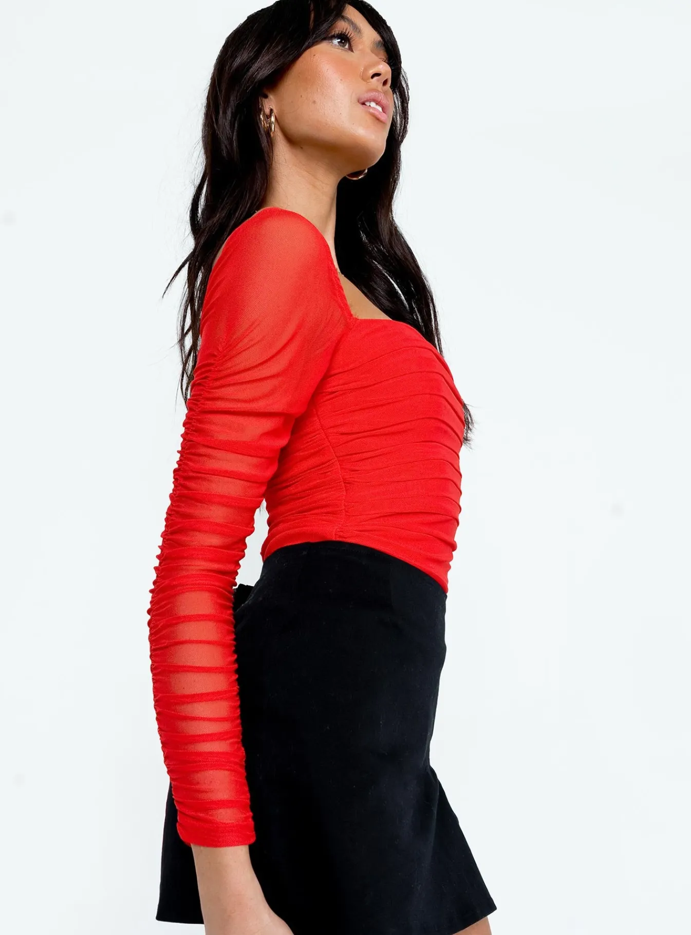 Princess Polly Delany Bodysuit Red Clearance