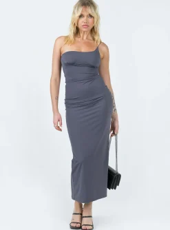 Princess Polly Deliza One Shoulder Maxi Dress Grey Fashion