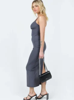 Princess Polly Deliza One Shoulder Maxi Dress Grey Fashion