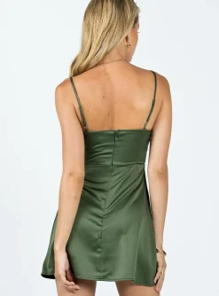 Princess Polly Della Mini Dress Green Online
