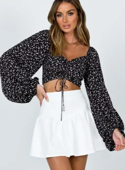 Princess Polly Delphie Mini Skirt  White Flash Sale