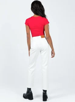 Princess Polly Demi Pant  White Best