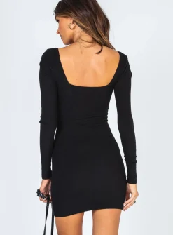 Princess Polly Denielle Mini Dress Black Clearance