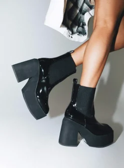 Princess Polly Denver Boots Black Shop