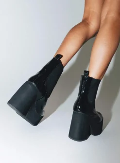 Princess Polly Denver Boots Black Shop
