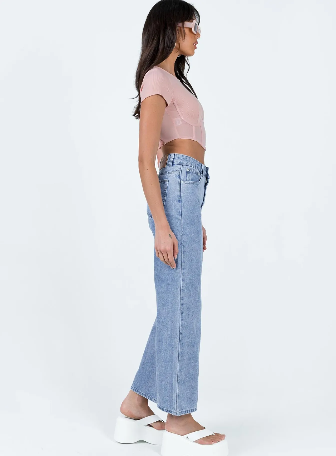 Princess Polly Denver Denim Jeans Mid Wash Outlet