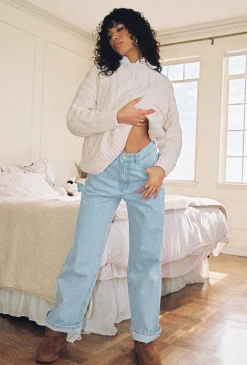 Princess Polly Denver Denim Jeans  Light Wash Outlet
