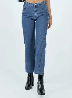 Princess Polly Denver Denim Jeans  Dark Wash Fashion
