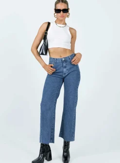 Princess Polly Denver Denim Jeans  Dark Wash Fashion