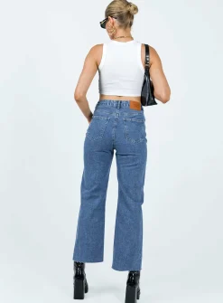 Princess Polly Denver Denim Jeans  Dark Wash Fashion