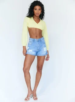 Princess Polly Denzel Long Sleeve Top Yellow Store